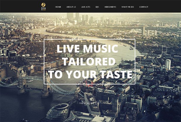 Website Design for Music Events London